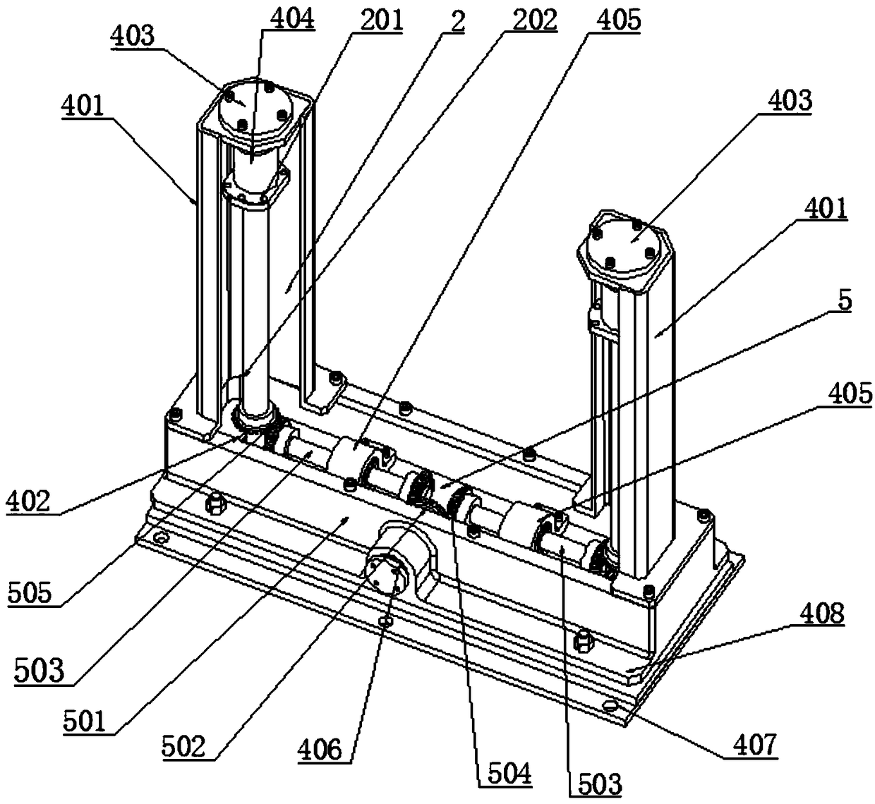 Lead screw lifting high-speed roller bed for conveying