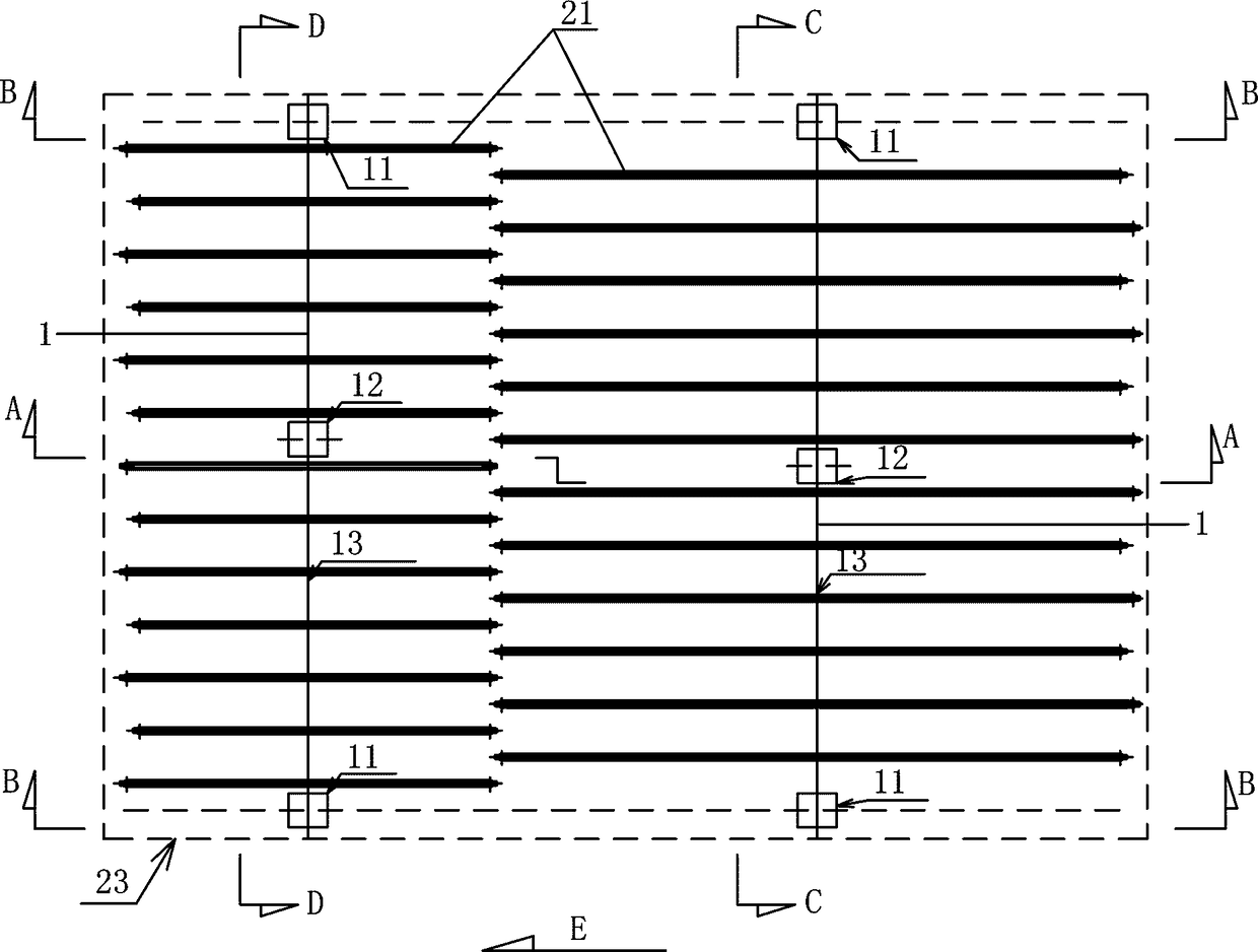 Fast disassembling and replacing construction method for water beams of step-type heating furnace