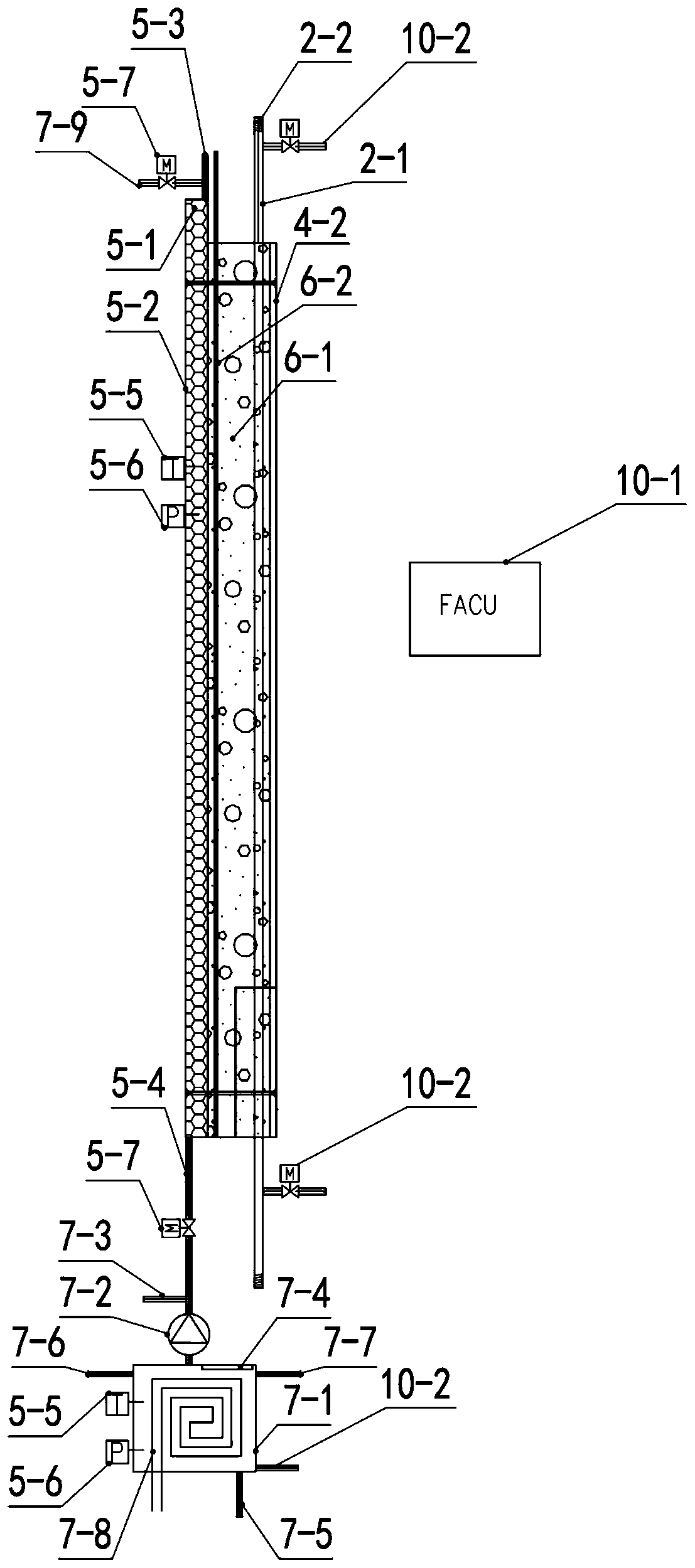 Integrated-installation energy-saving intelligent wall body based on cavity liquid pressurized template