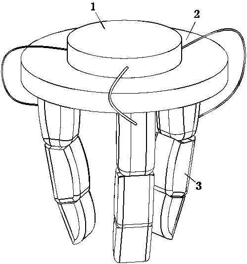 Artificial finger inflation software three-finger clamping device