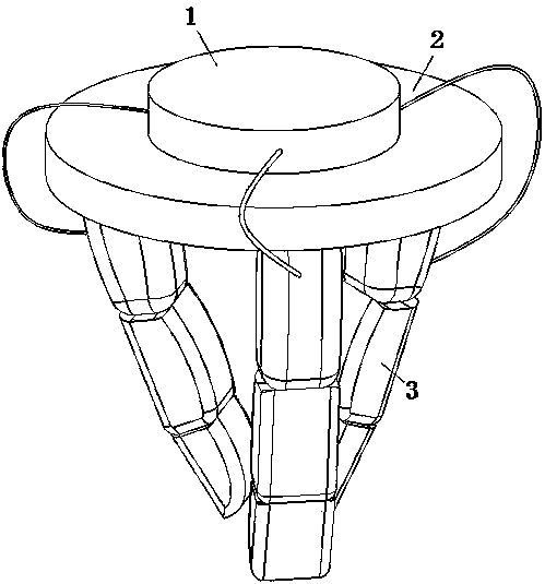 Artificial finger inflation software three-finger clamping device