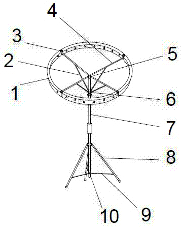 Umbrella-shaped floor clothes hanger