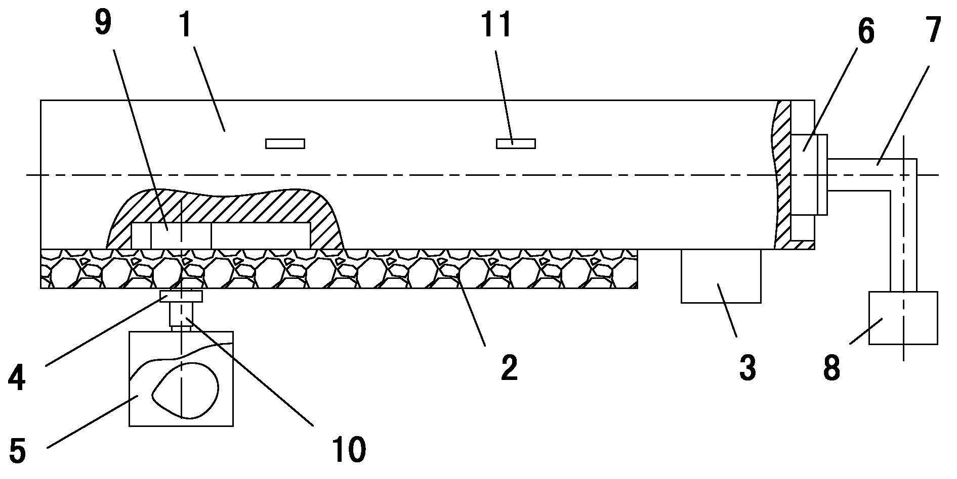 Stable knee joint shin offset amount measurement device