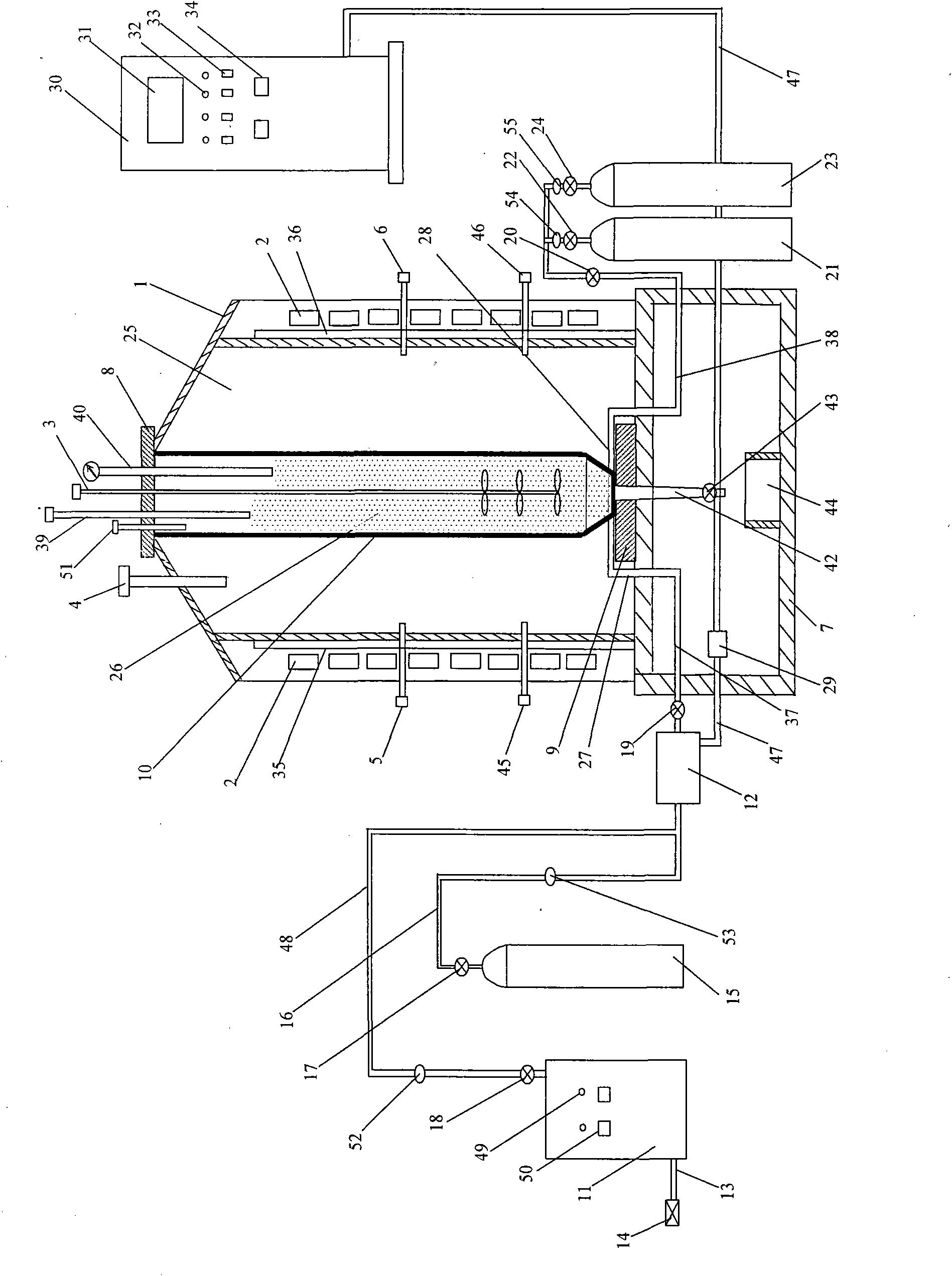 Microwave-heated spouted fluidized decarbonization device