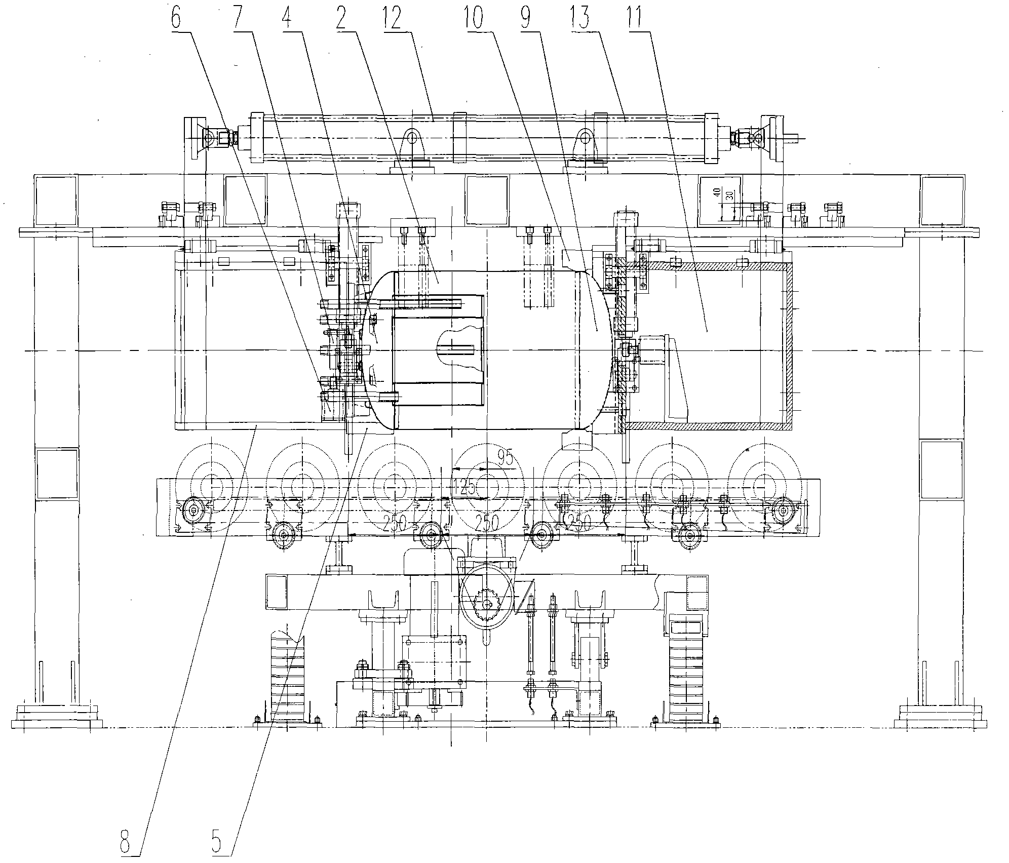 Automatic riveting device for sealing inner container of water heater