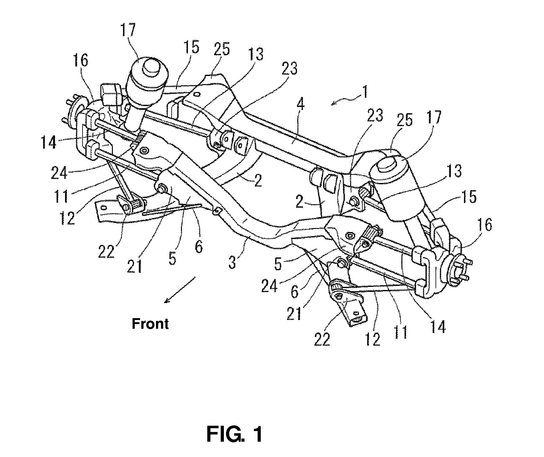 Sub frame structure of automotive vehicle