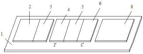 Milk allergen test plate and preparation method thereof