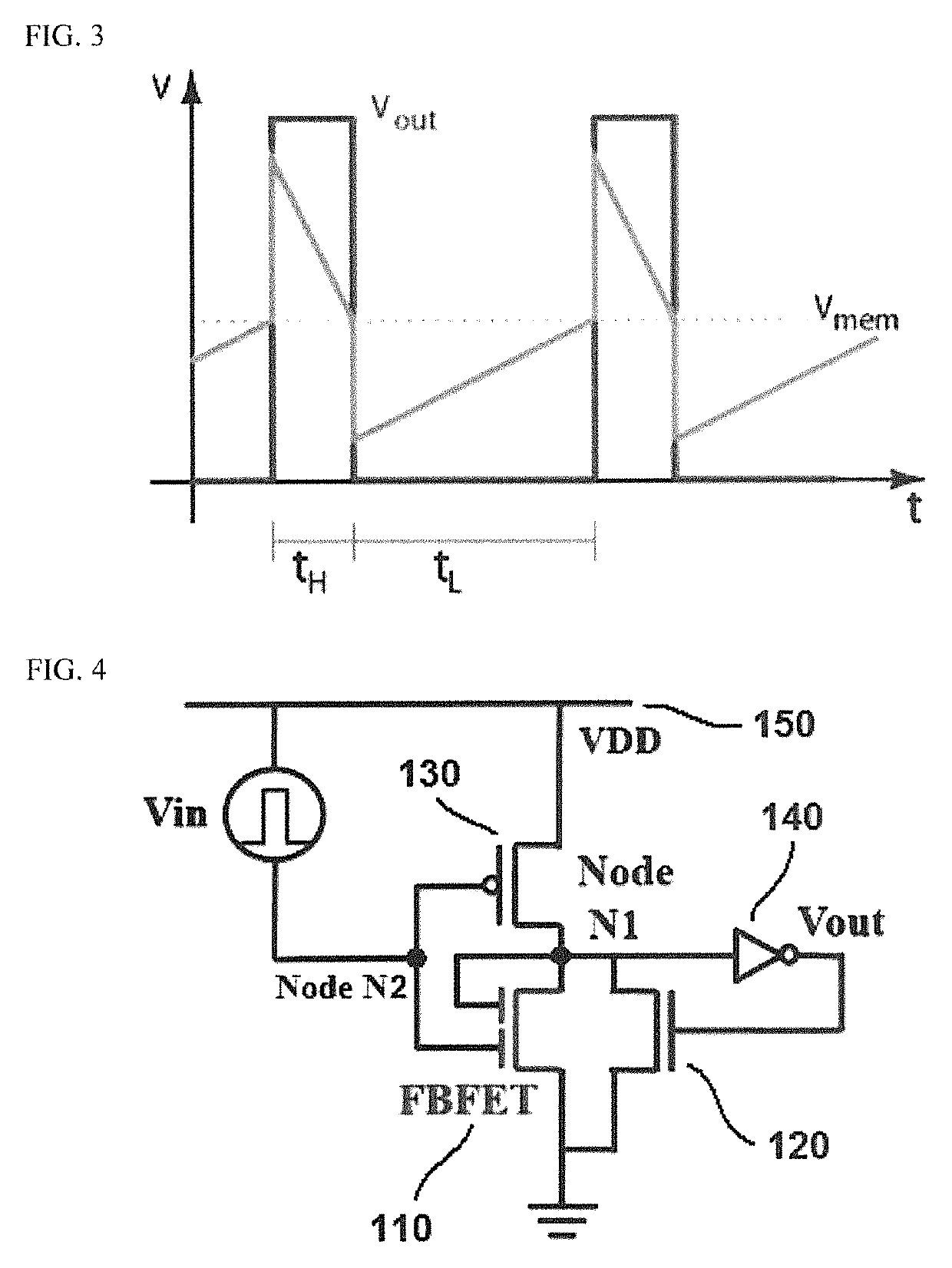 Semiconductor circuit using positive feedback field effect transistor for emulating neuron firing process