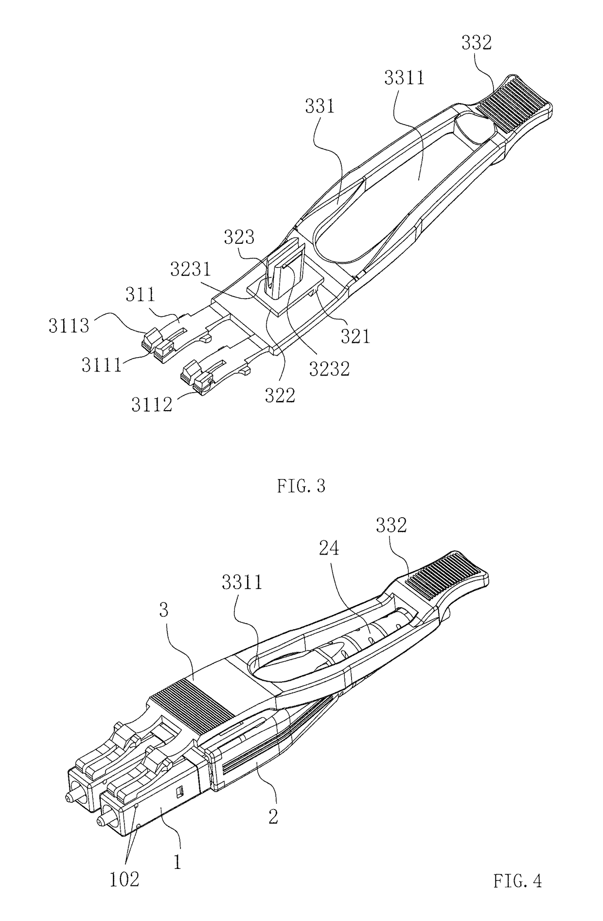 Lucent connector typed duplex connector