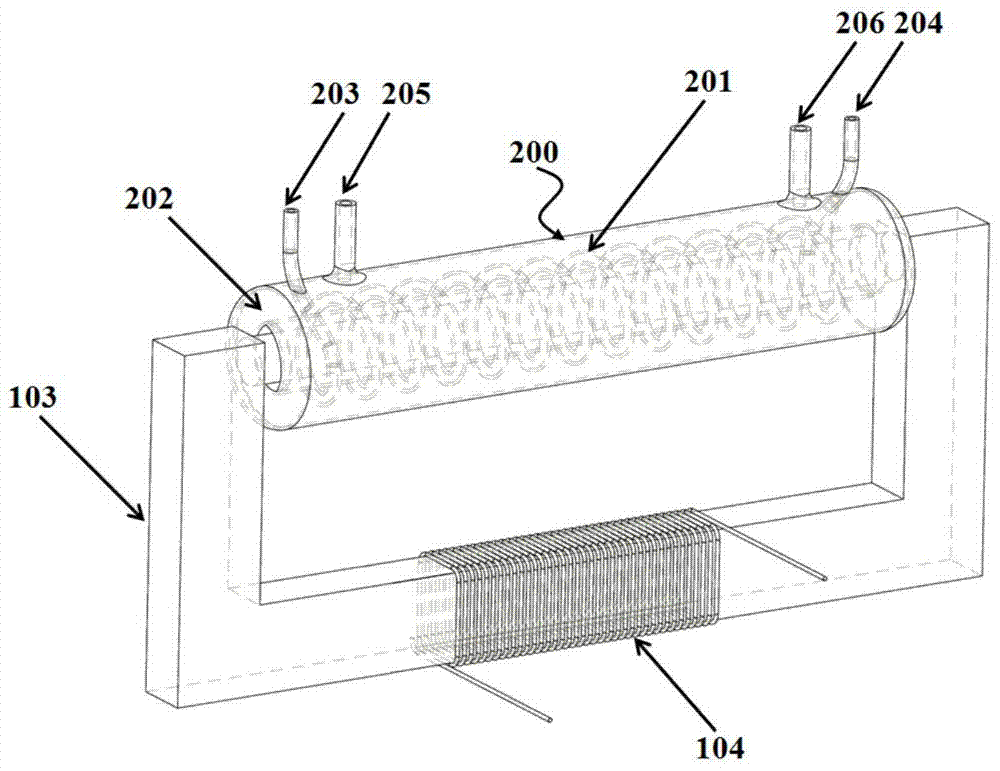 A multi-stage induction continuous flow magnetoelectric machining device and its application