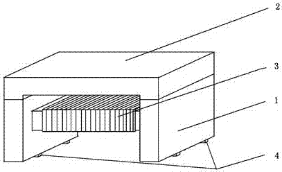 Chip-type dual-line electro-magnetic interference (EMI) common-mode inductor