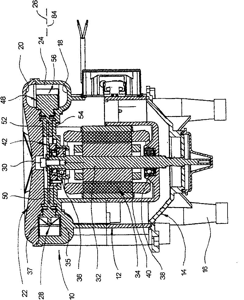 Running wheel for suction machine