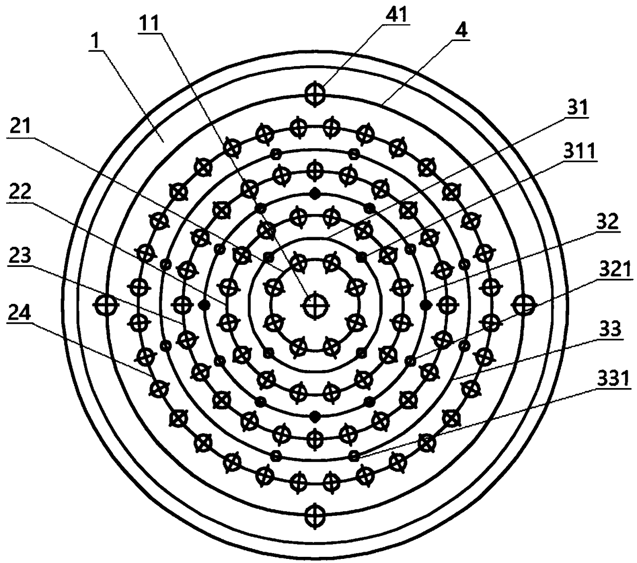 Efficient and energy-saving reducing furnace chassis and polycrystalline silicon reducing furnace