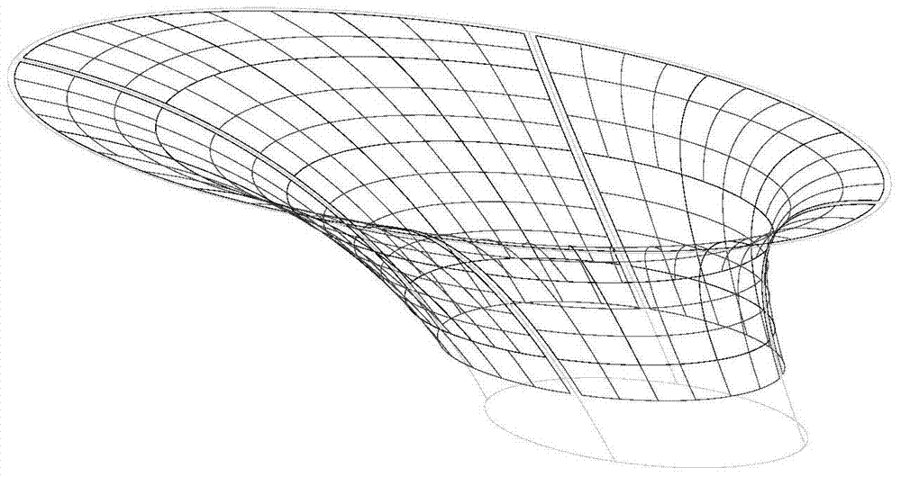 Construction method for using layering method to construct double-curved-surface stainless steel curtain wall