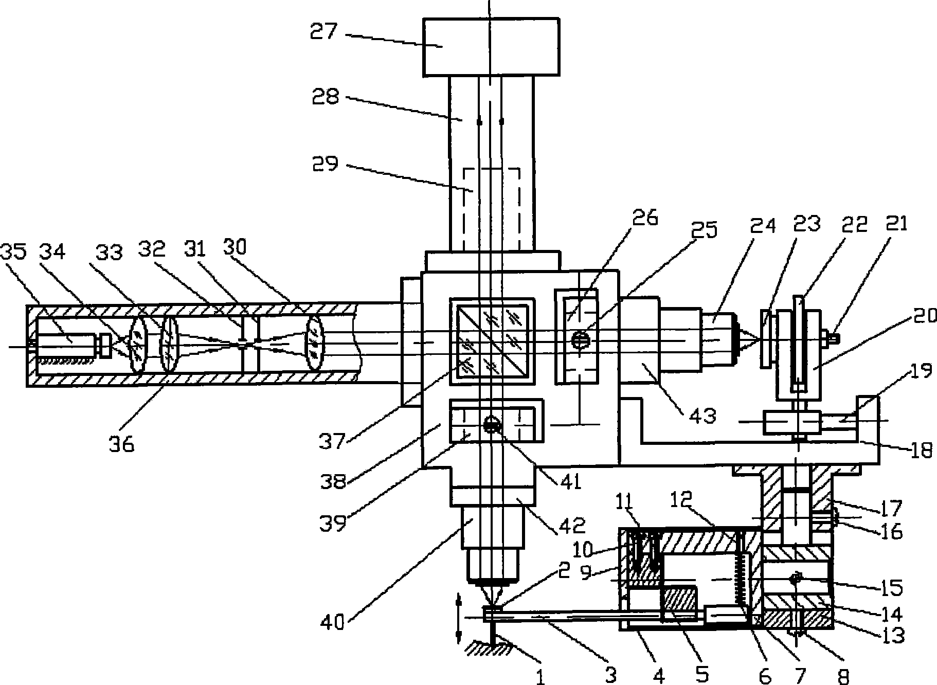 Multifunction measuring set based on laser micro-interference