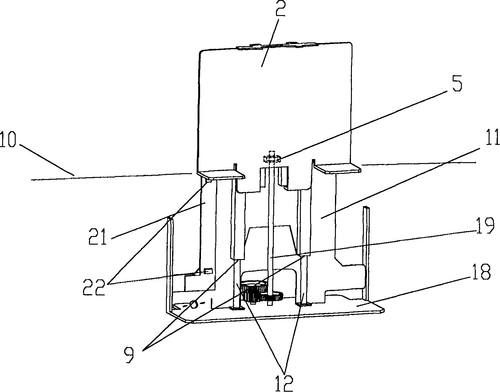 Vehicle-carrying display screen lifting gear