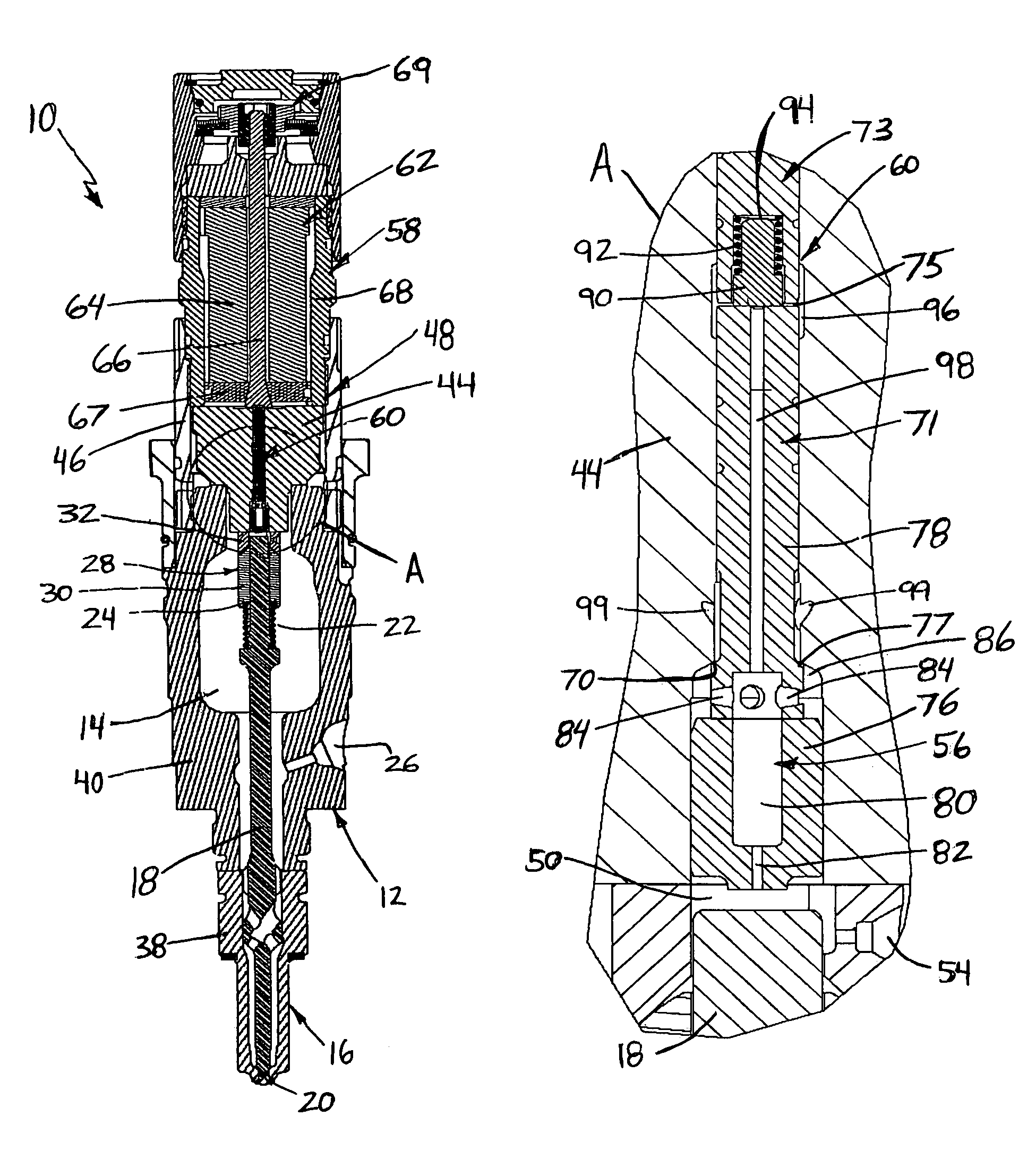 Fuel injector with piezoelectric actuator preload