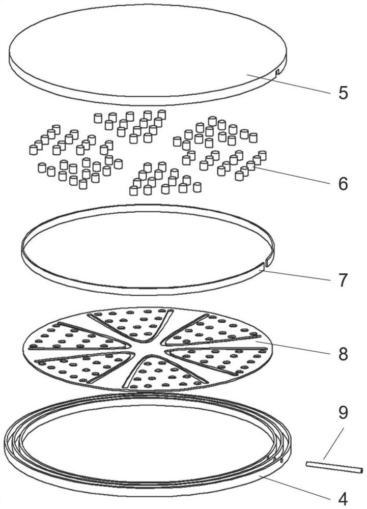 Backflow composite flat heat pipe