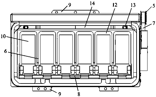 Staining module for biological samples on glass slide and staining method thereof