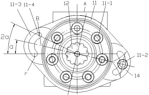 Back cover displacement type torque amplifier