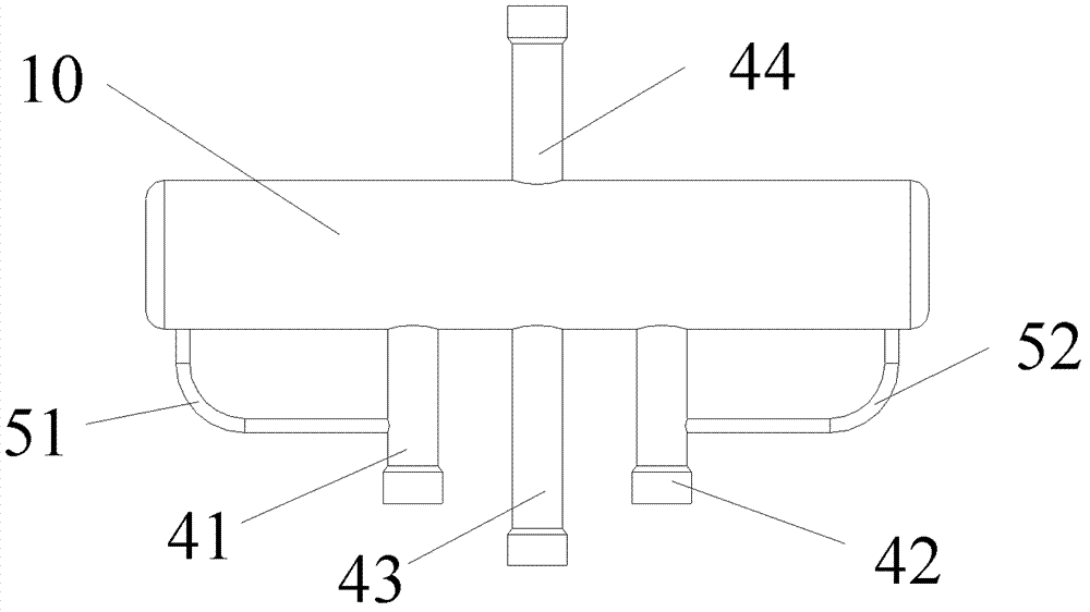 Four-way reversing valve and air conditioner