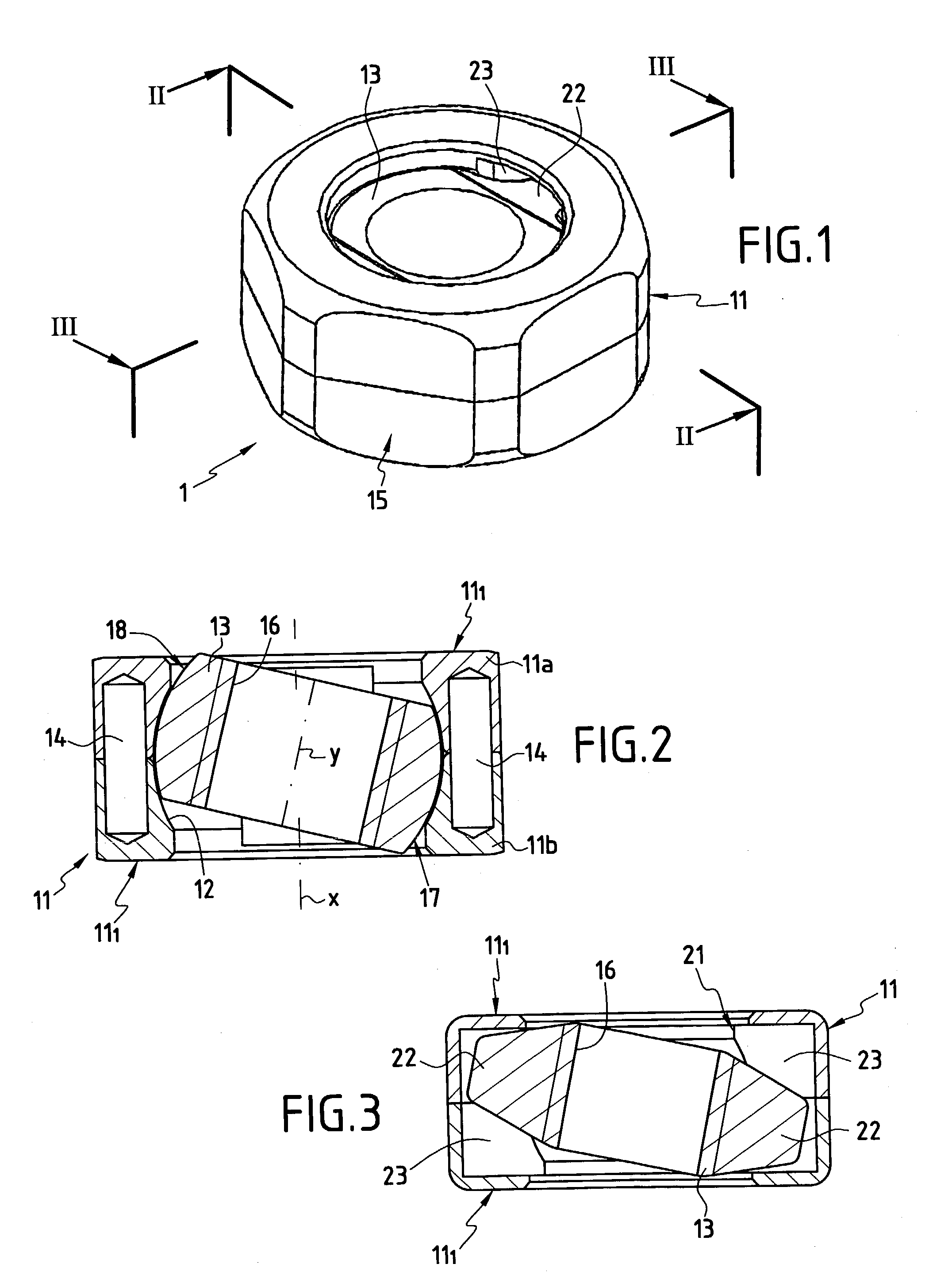 Clamping nut for an osteosynthesis device