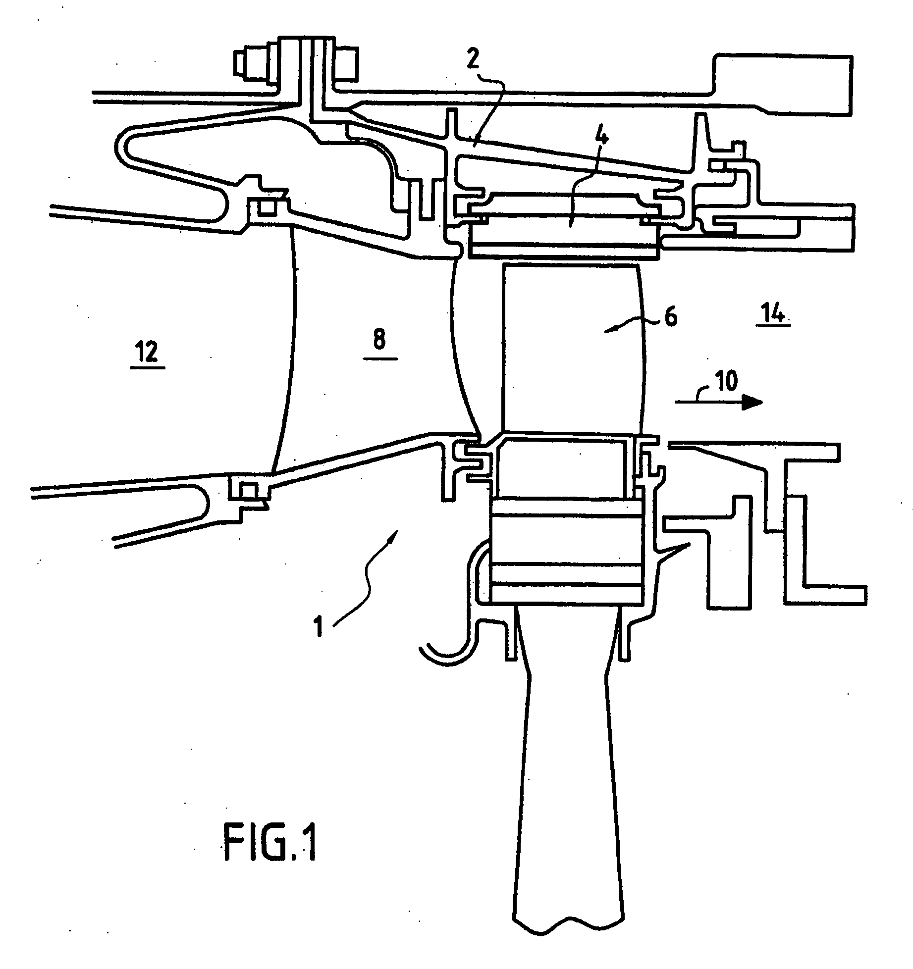 Cooling circuit for gas turbine fixed ring