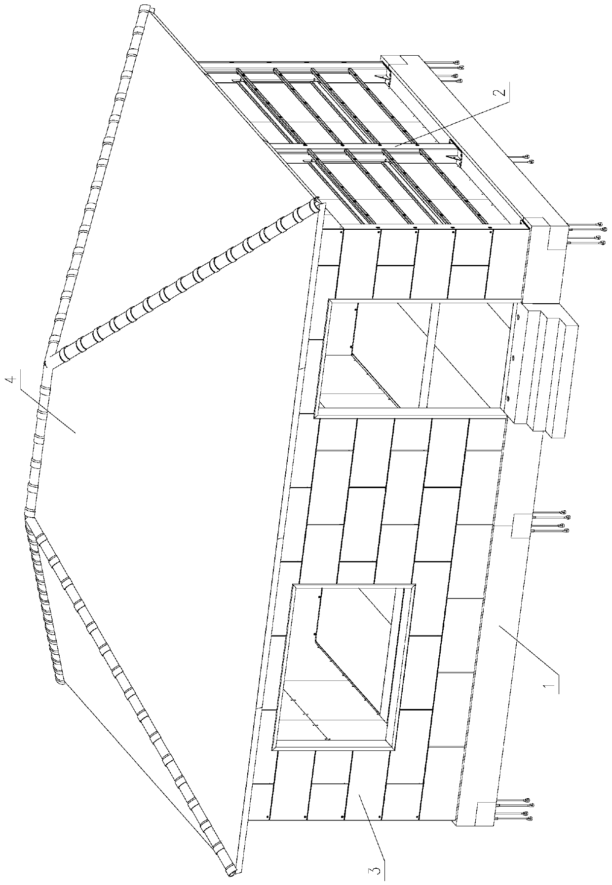 Steel structure framework fabricated building and assembling process