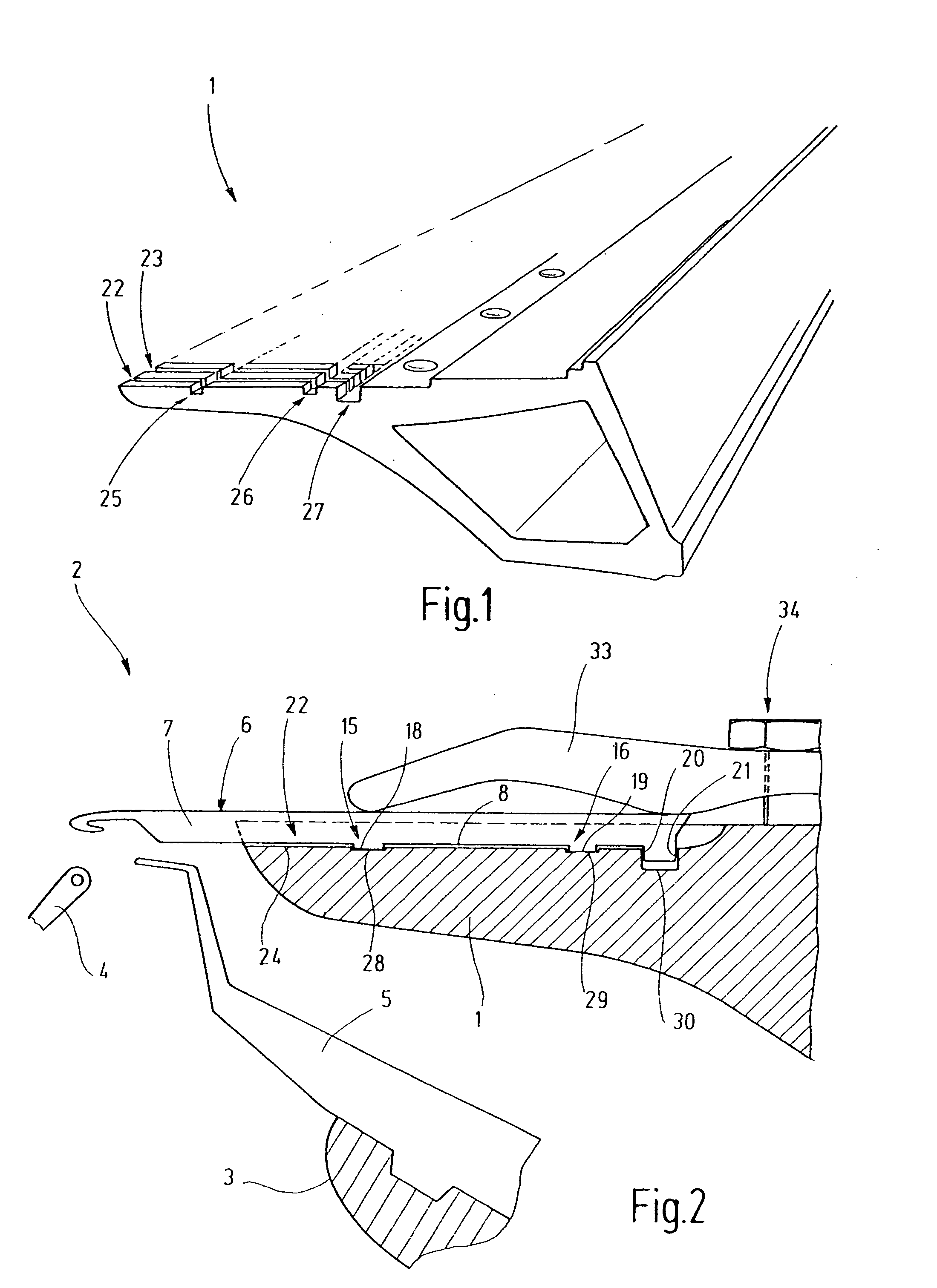 Knitting needle and bar for said needle