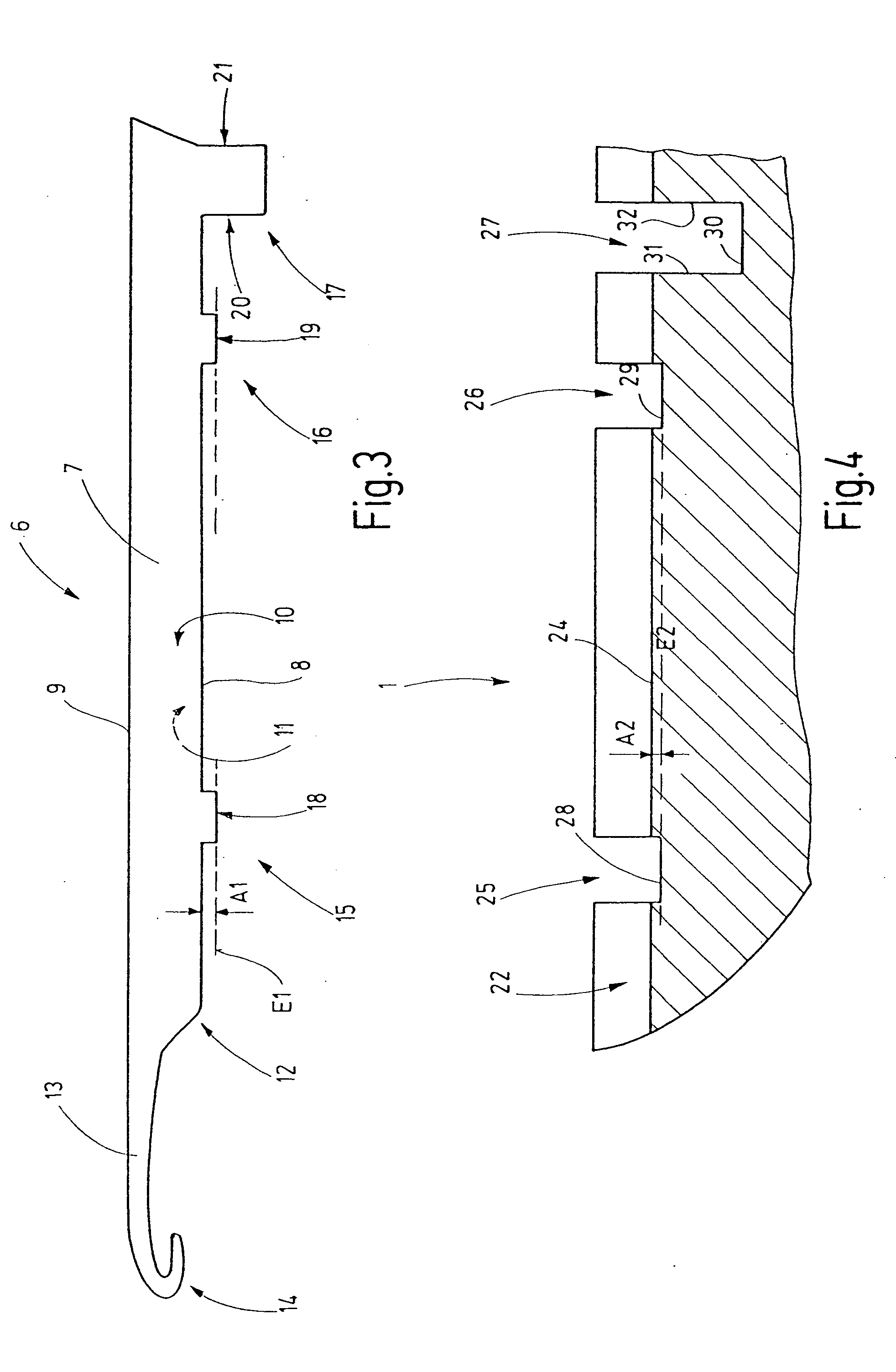 Knitting needle and bar for said needle