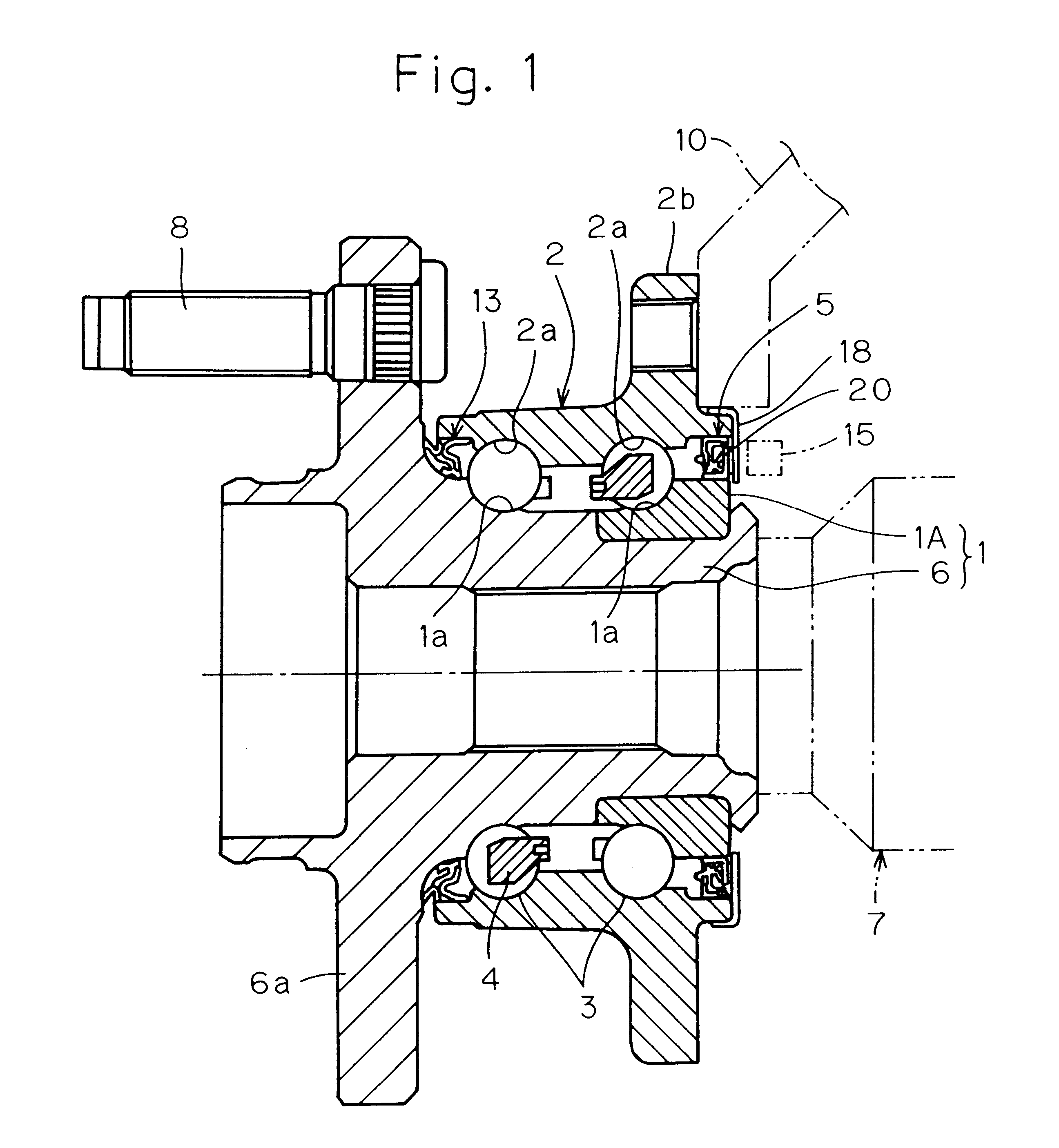 Wheel support bearing assembly