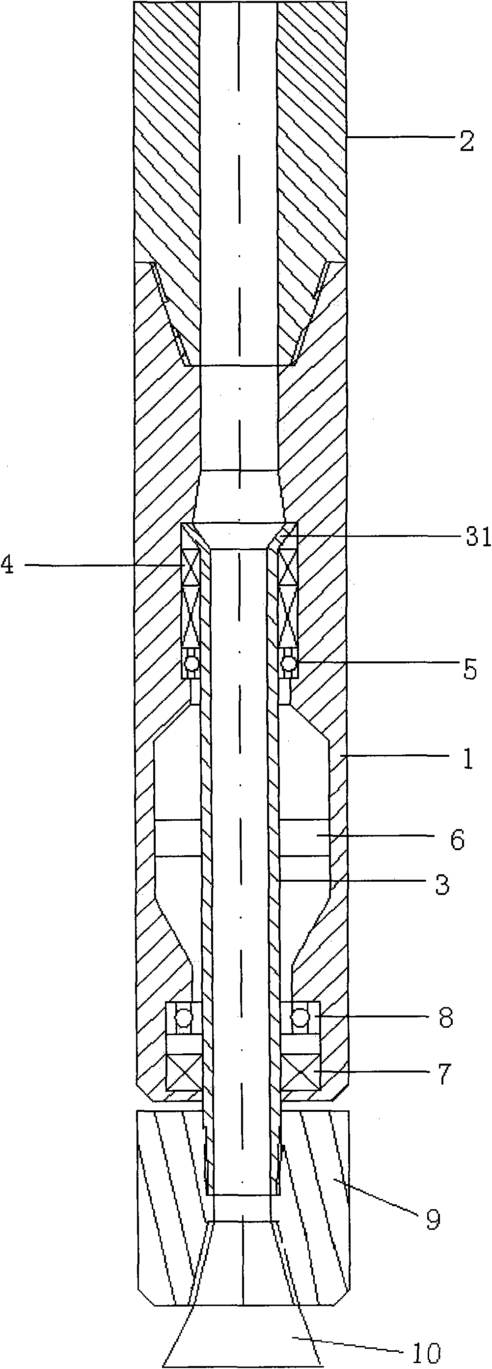 Oriented rotational guide drilling tool