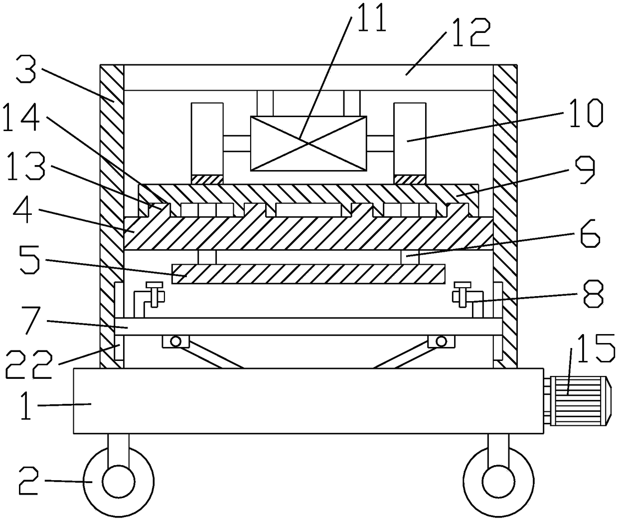 Metal plate surface polishing and rust removing device for civil engineering