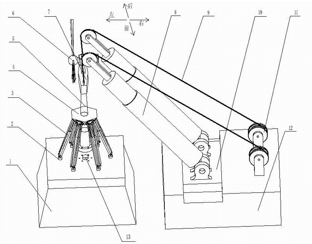 Mounting device for offshore wind generating set based on six-dimensional intelligent mechanical legs