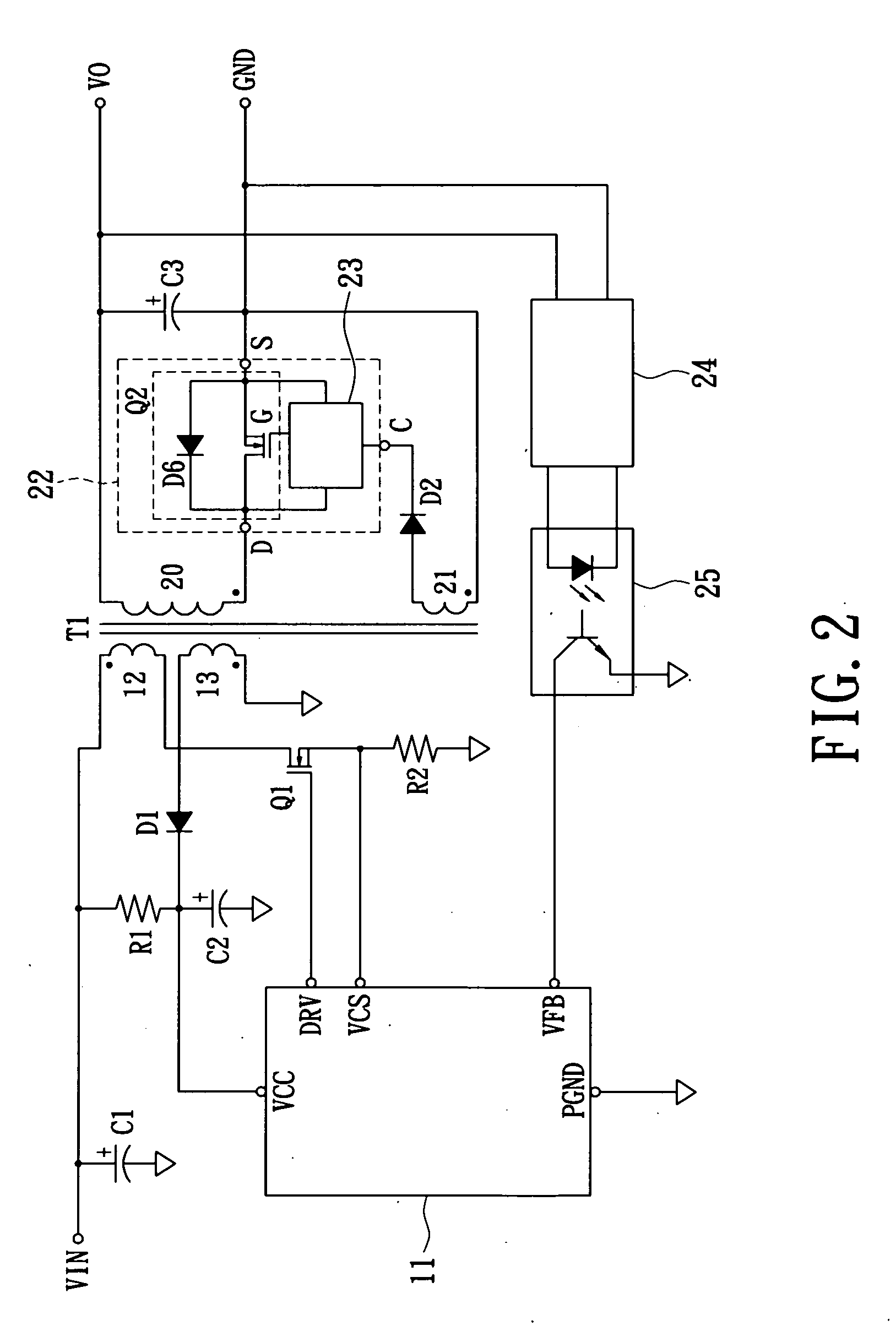 Three-pin integrated synchronous rectifier and a flyback synchronous rectifying circuit