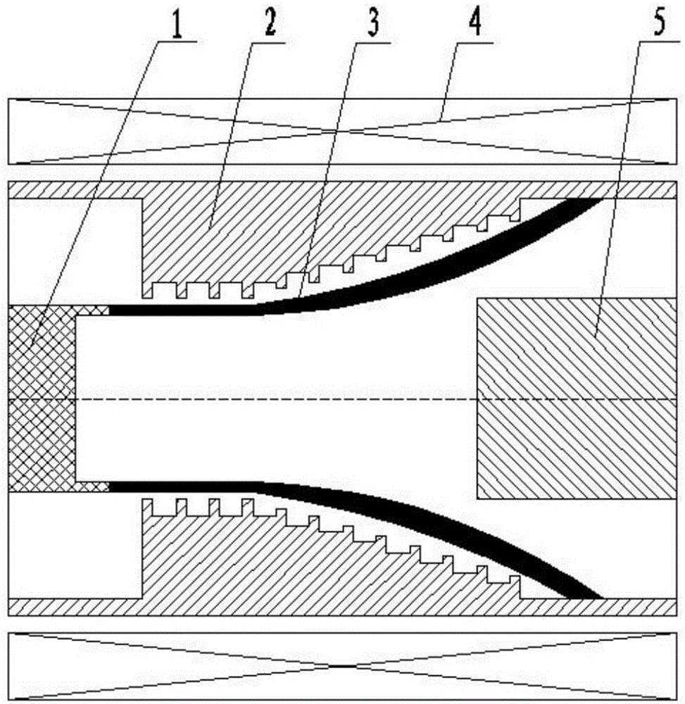 Gradually-amplified slow-wave-structure microwave oscillator outputting high power microwave