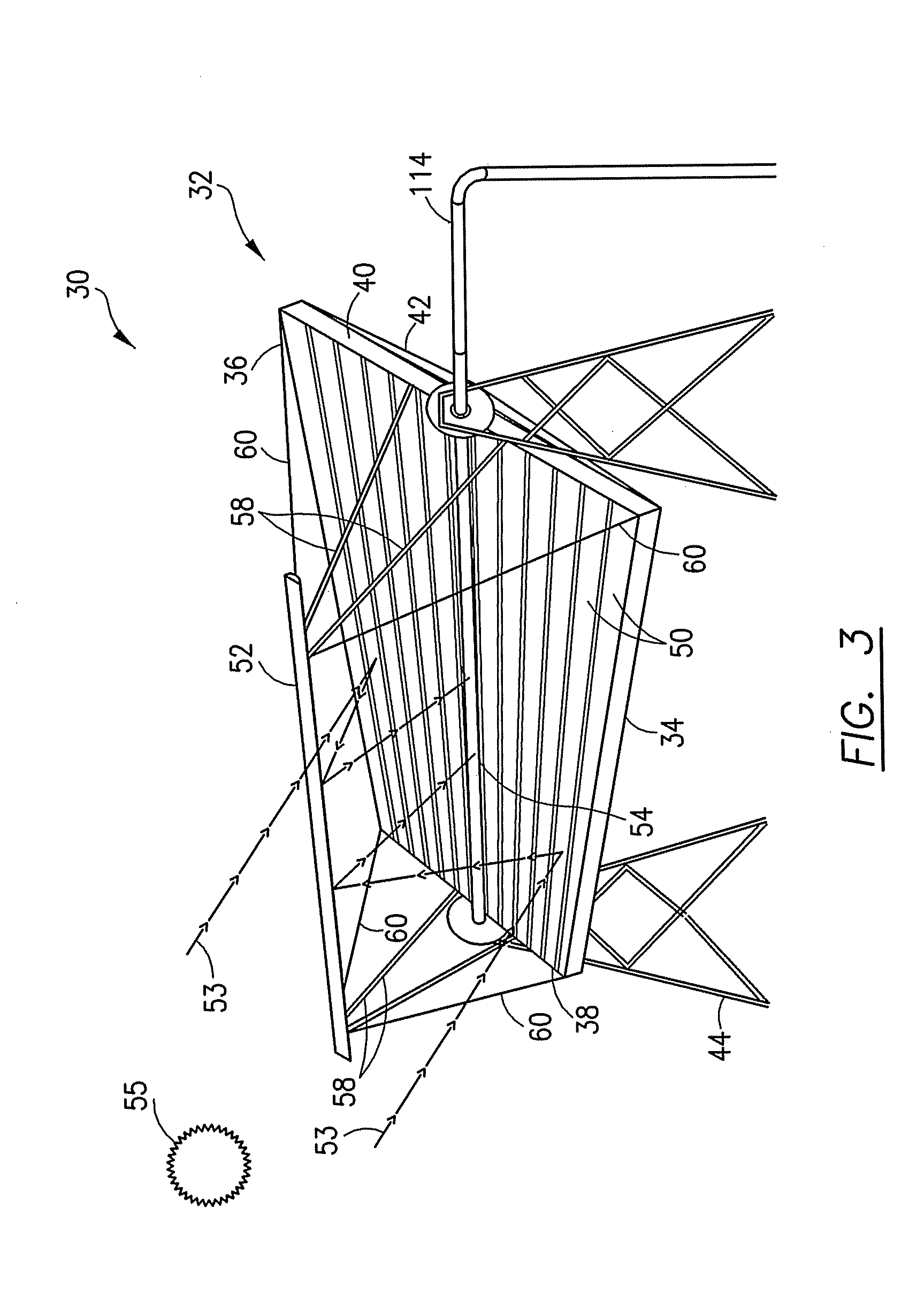 Linear solar energy collection system with secondary and tertiary reflectors