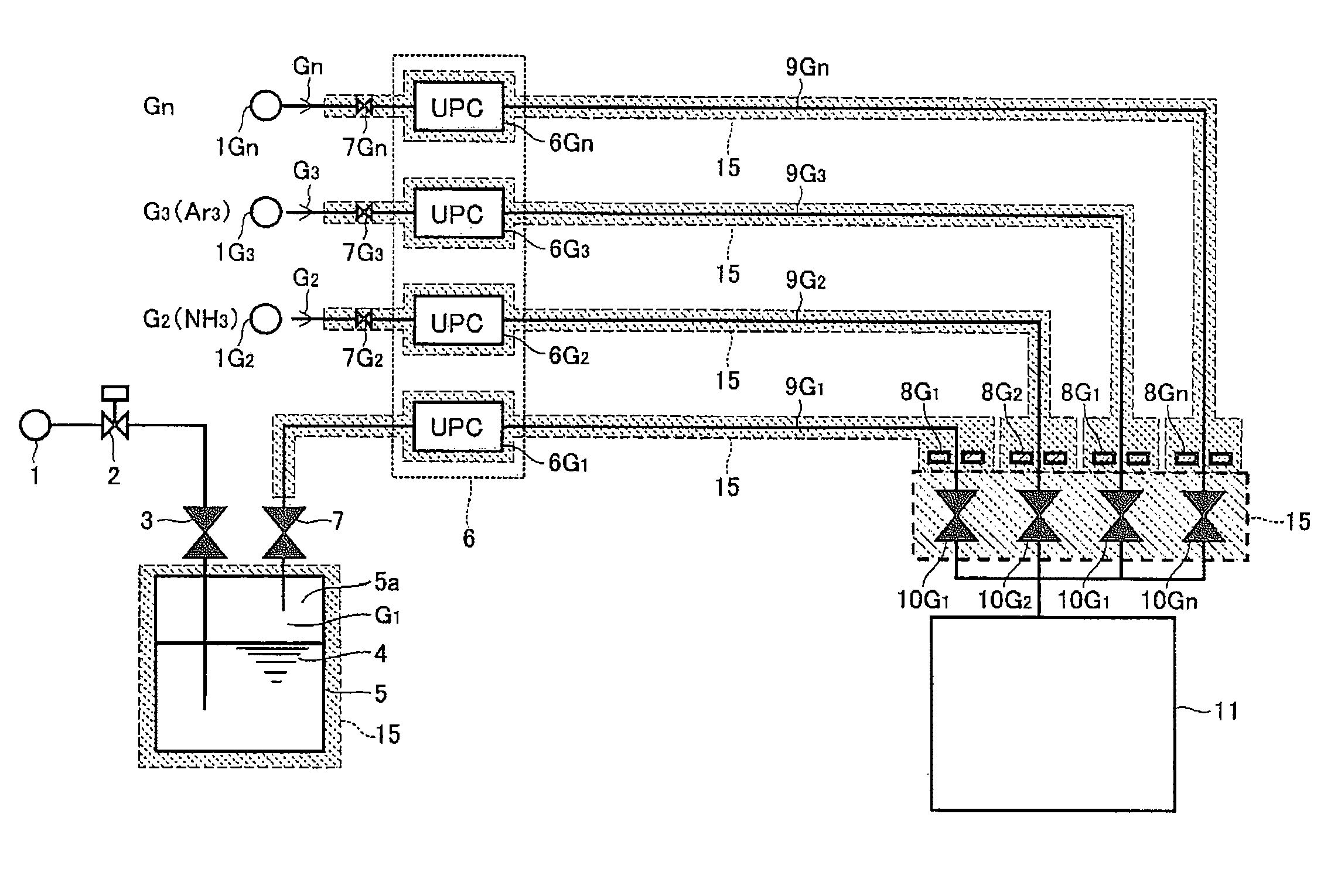 Raw material gas supply apparatus for semiconductor manufacturing equipment