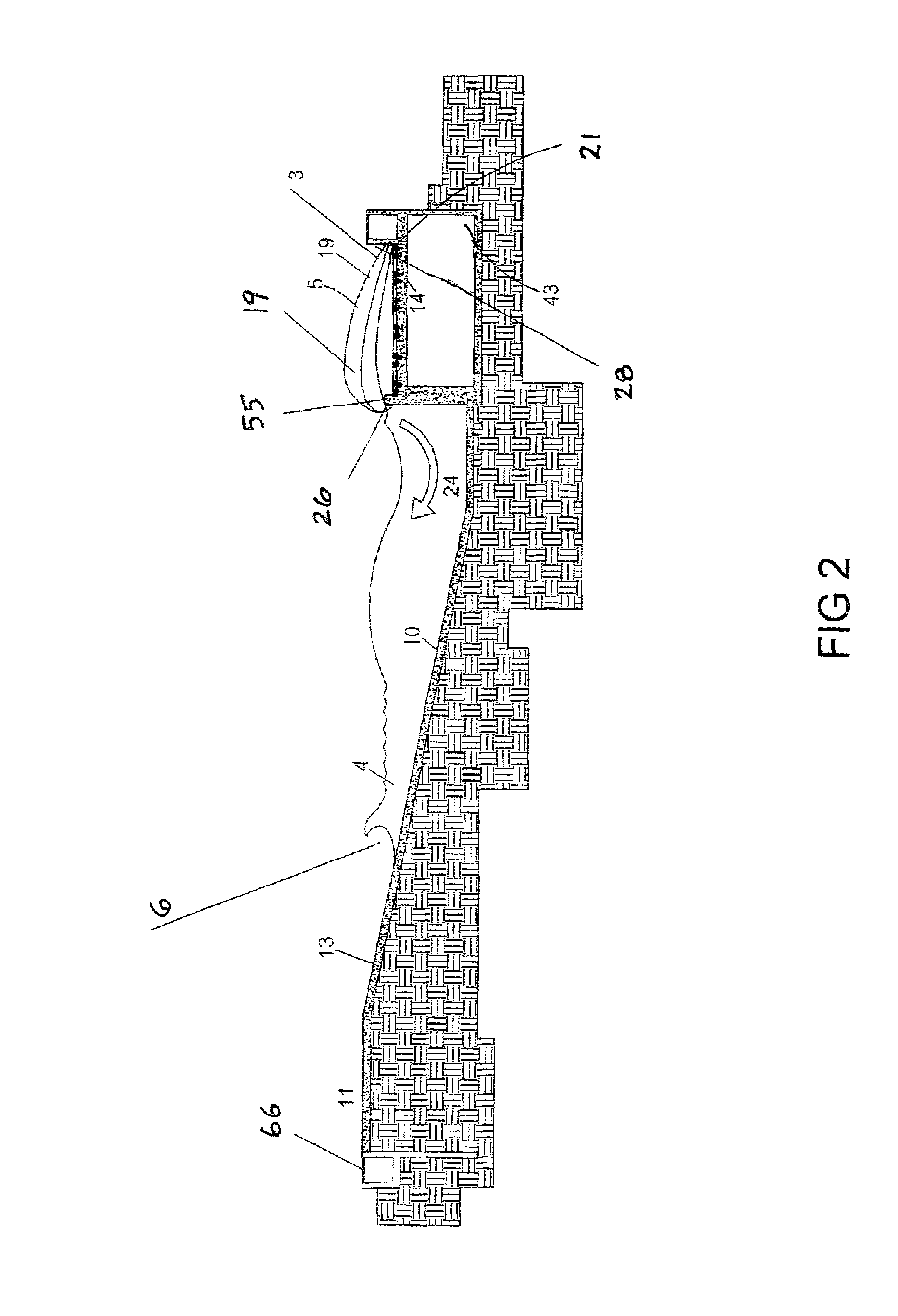 Wave pool with moving reef wave generator extension and counter current