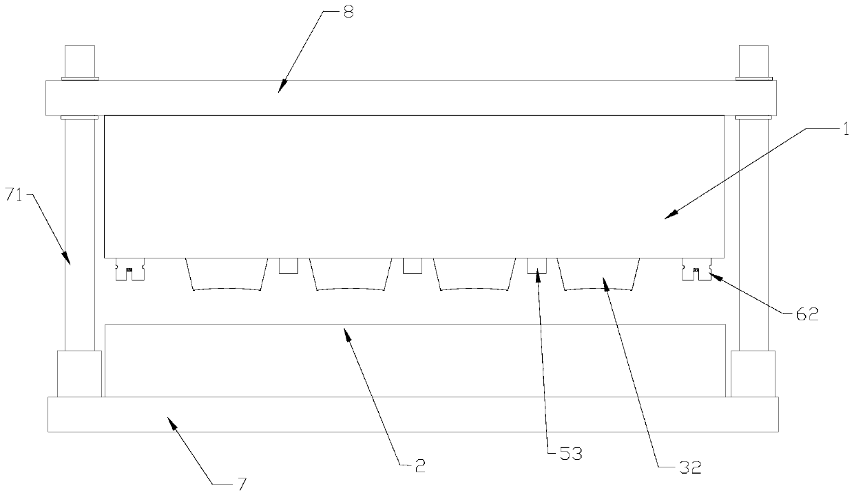 Stamping die for computer keyboard