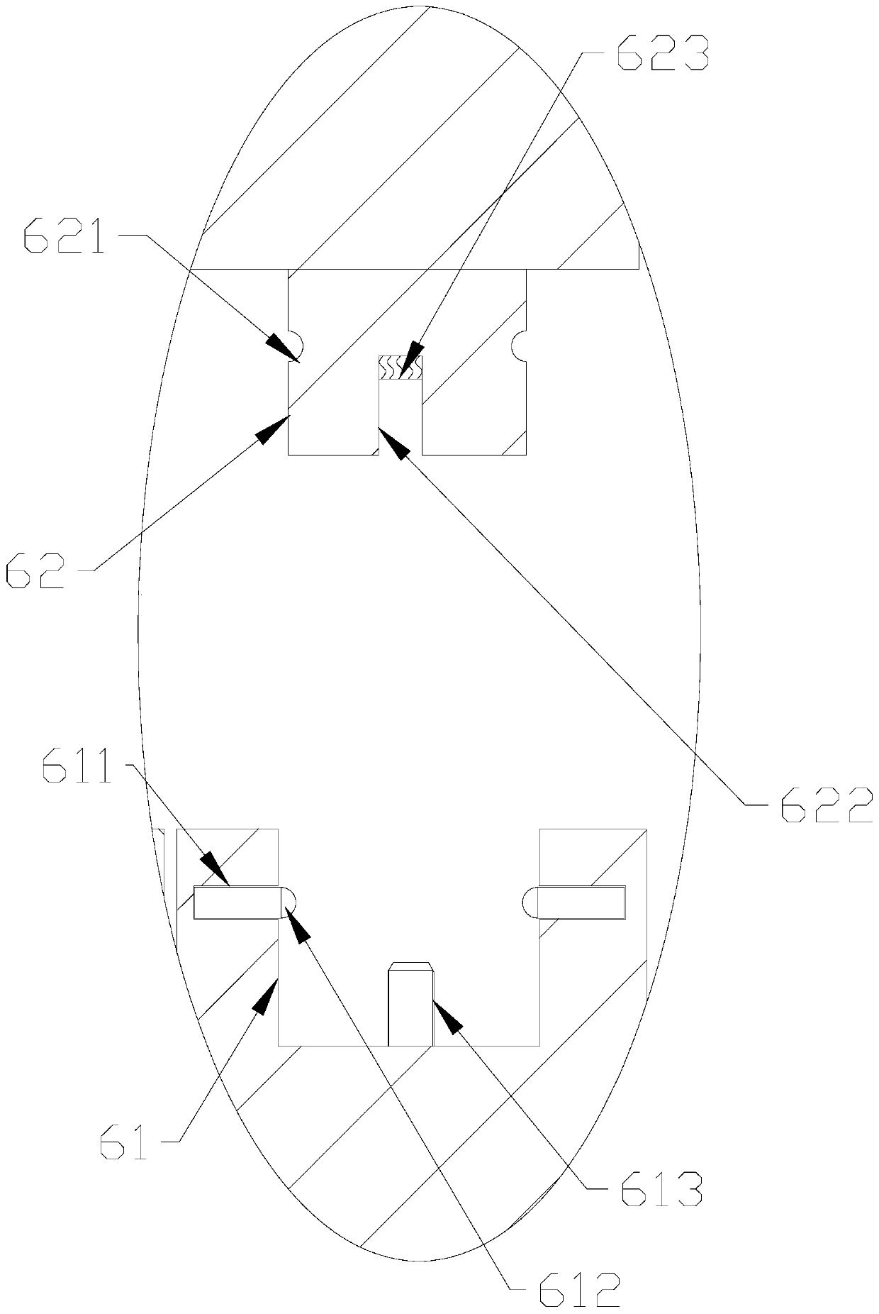 Stamping die for computer keyboard