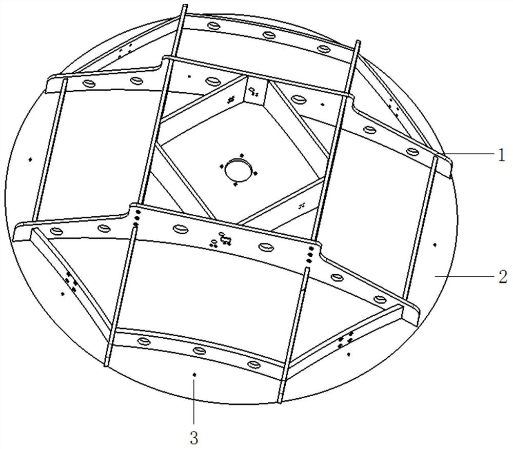 Composite material reflector forming and assembling method