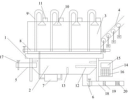 Spraying scalding machine