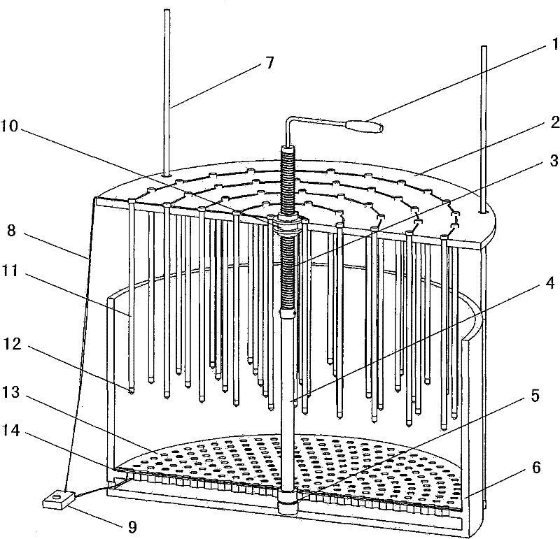 Movable-electrode electro-osmosis dewatering device for dewatering urban sewage sludge