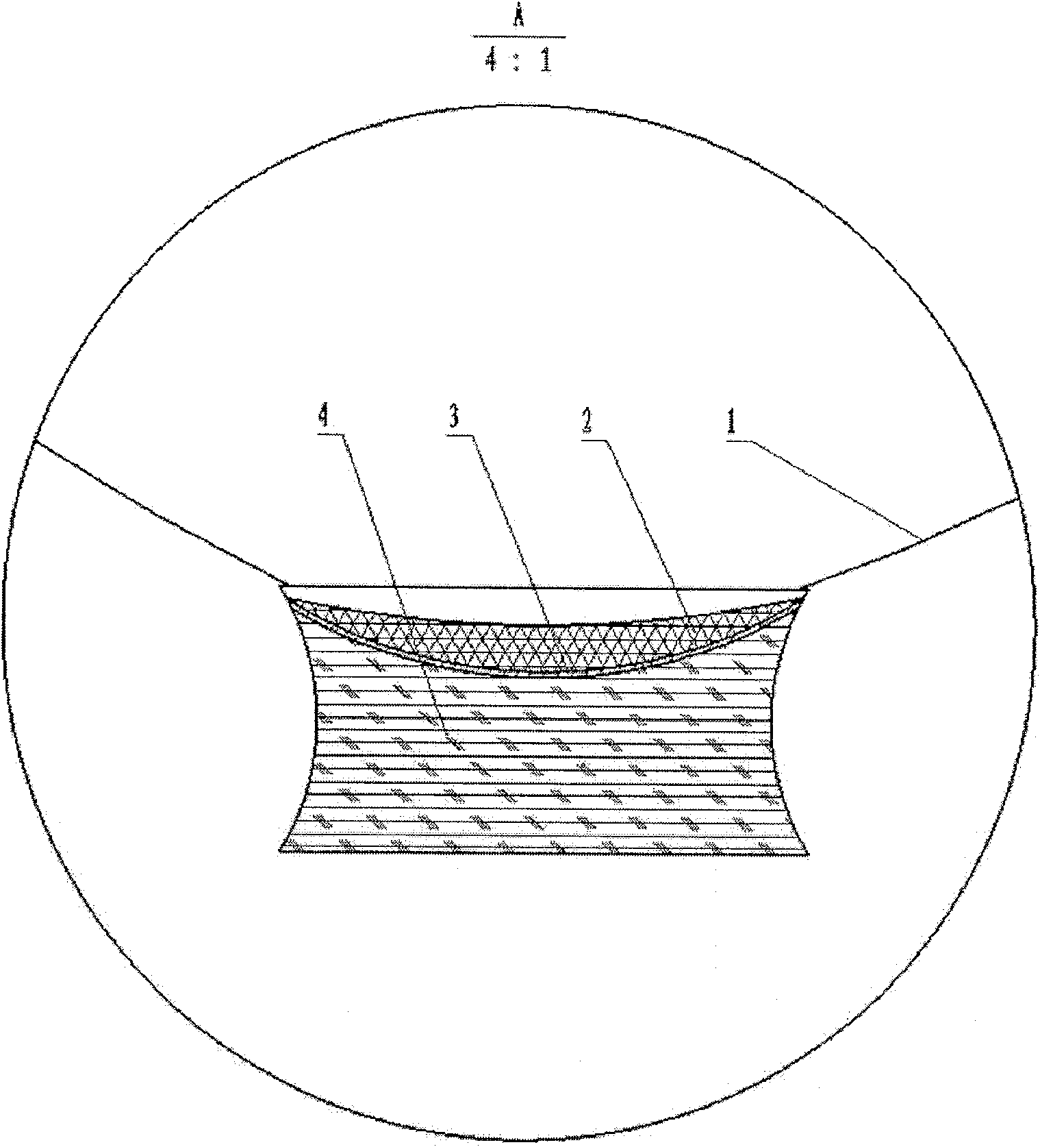 Air self-discharging device for air sac in enteron cavity