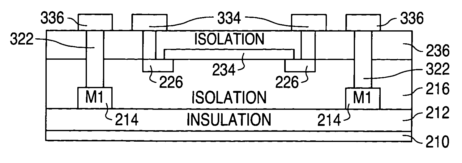 Thin film resistor and method of forming the resistor on spaced-apart conductive pads