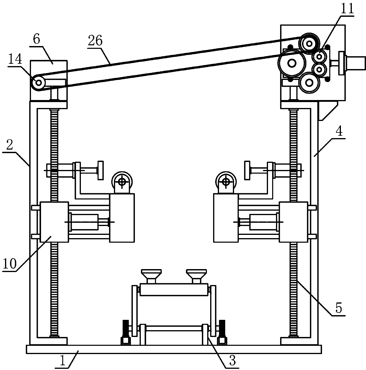 Automatic board station adjusting mechanism