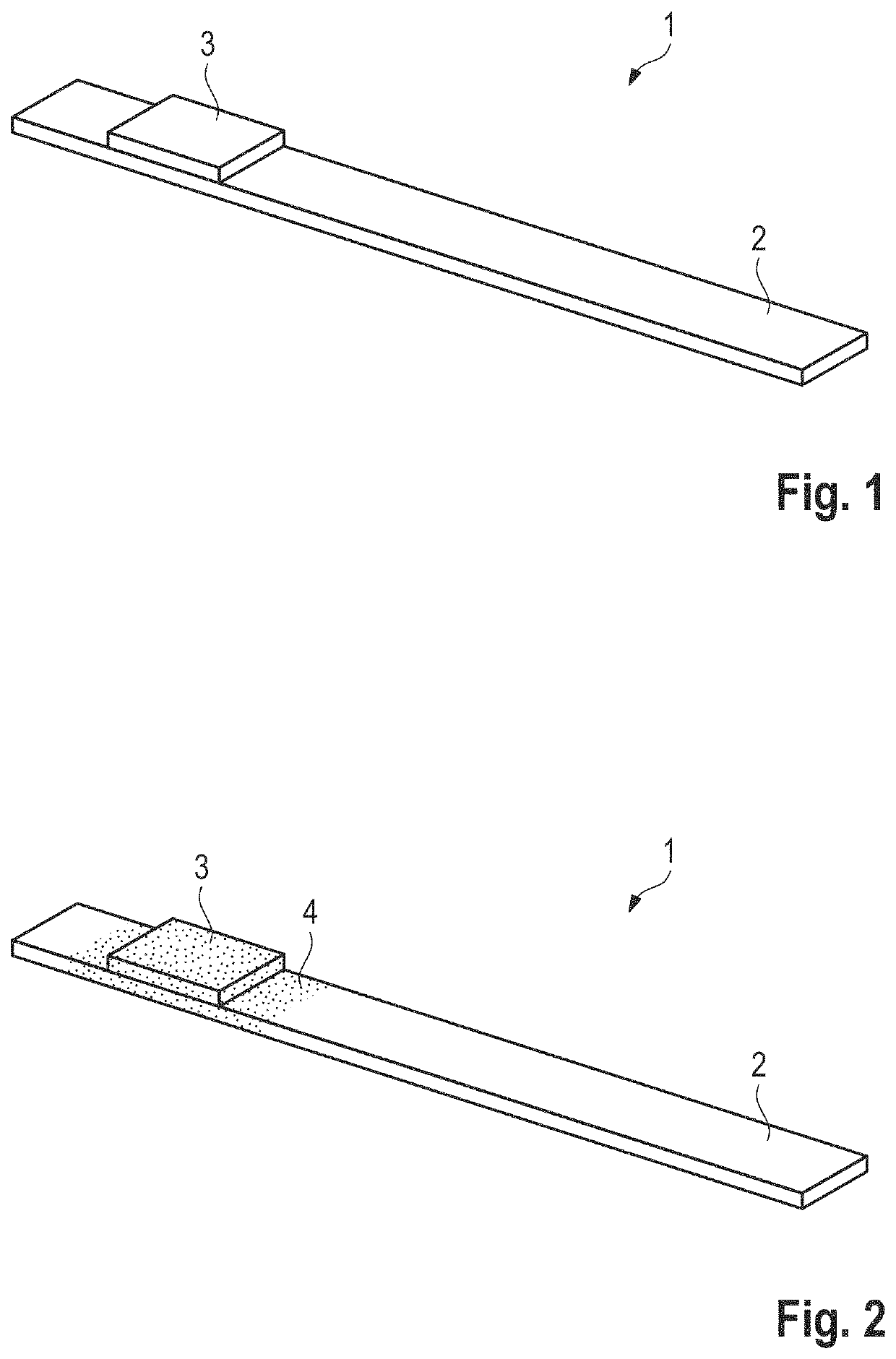 Method for treating indicator fields, indicator field and test device comprising such an indicator field