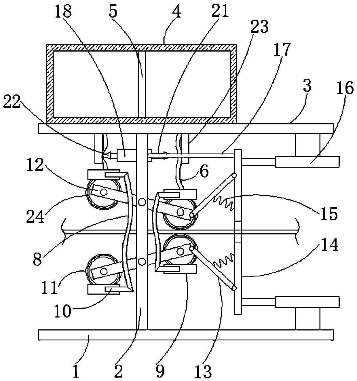 Double-sided printing and dyeing device for textile cloth production