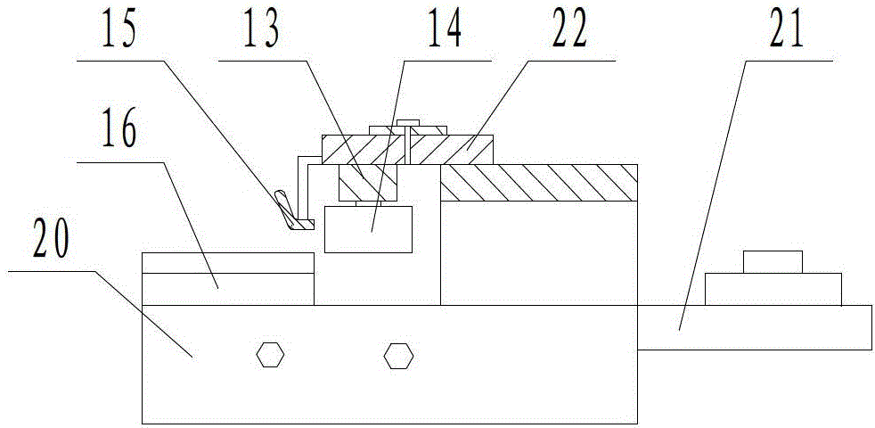 Volute iron printing side mark device